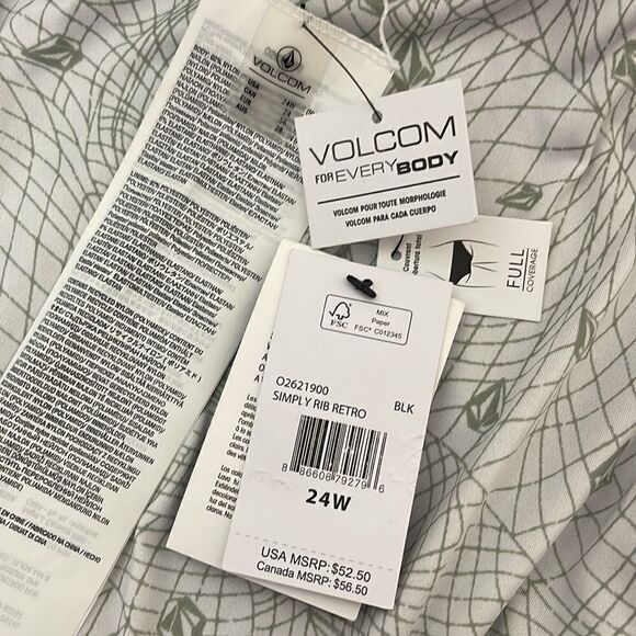 Volcom Simply Rib Retro Bikini Bottom 24W NWT - Picture 5 of 6